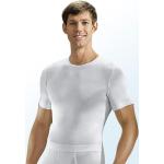 Weiße Hermko Bio Feinripp-Unterhemden aus Baumwolle für Herren 3-teilig 