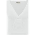 Herno Endless Viscose Rib Top - Female T-Shirts Weiß 36