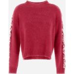 Reduzierte Pinke Herno Kaschmir-Pullover mit Pailletten aus Wolle für Damen Größe L 