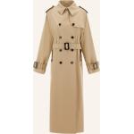 Hellbraune Herno Trenchcoats mit Knopf aus Baumwolle für Damen Größe S 