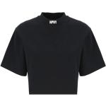 Reduzierte Schwarze Bestickte Kurzärmelige Heron Preston T-Shirts aus Baumwolle für Damen Größe XS 