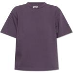 Reduzierte Lila Bestickte Kurzärmelige Heron Preston T-Shirts für Damen Größe M 