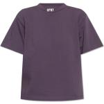 Reduzierte Lila Bestickte Kurzärmelige Heron Preston T-Shirts für Damen Größe XS 