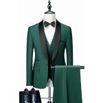 Grüne Hochzeitsanzüge für Herren Größe 4 XL Große Größen 3-teilig für den für den Herbst 