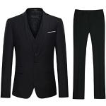 Schwarze Elegante Hochzeitsanzüge Handwäsche für Herren Größe XXL 3-teilig für den für den Sommer 