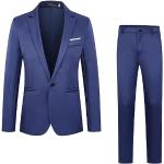 Reduzierte Hellblaue Elegante Businesskleidung für Herren Größe XXL 2-teilig für den für den Sommer 