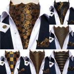 Schwarze Paisley Krawatten-Sets für Herren für Partys 