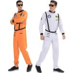 Orange Astronauten-Kostüme für Herren Größe XL 