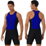Royalblaue Damenschwimmanzüge & Damensportbadeanzüge mit Reißverschluss Größe XXL 