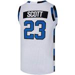 Herren Basketballtrikot Nathan Scott #23 Ravens Genäht Sport Movie Shirts, Weiß, X-Groß