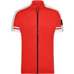Herren Bike-Shirt Full Zip "JN454" - James & Nicholson® red 3XL