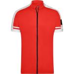 Herren Bike-Shirt Full Zip "JN454" - James & Nicholson® red L