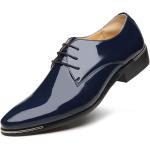 Schwarze Business Hochzeitsschuhe & Oxford Schuhe ohne Verschluss aus Leder für Herren Größe 46 für den für den Sommer 
