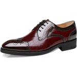 Bordeauxrote Business Hochzeitsschuhe & Oxford Schuhe aus Leder leicht für Herren Größe 41,5 für den für den Sommer 
