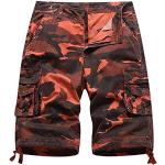 Rote Unifarbene Chino-Shorts aus Baumwolle für Herren Größe XL für den für den Sommer 