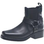Schwarze Cowboy-Boots & Cowboystiefeletten aus Leder für Herren Größe 47 