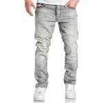 Graue Ripped Jeans & Zerrissene Jeans aus Denim für Herren Weite 36, Länge 32 