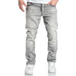 Graue Ripped Jeans & Zerrissene Jeans aus Baumwolle für Herren Weite 34, Länge 34 