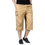 Khakifarbene Unifarbene Sommerhosen für Herren Größe 5 XL für Partys 