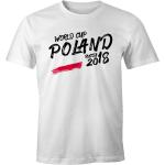 Herren Fan-Shirt Polen Poland Polska WM 2018 Fußball Weltmeisterschaft Trikot Moonworks® weiß 4XL