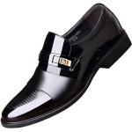 Schwarze Business Runde Hochzeitsschuhe & Oxford Schuhe ohne Verschluss aus Leder für Herren Größe 39 für den für den Sommer 