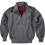 Anthrazitfarbene Wasserdichte Harrington-Jacken mit Knopf für Herren Größe 5 XL Große Größen für den für den Herbst 