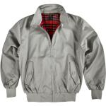 Graue Wasserdichte Harrington-Jacken mit Knopf für Herren Größe 4 XL Große Größen für den für den Herbst 