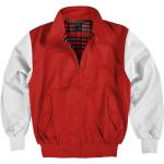 Rote Wasserdichte Harrington-Jacken mit Knopf für Herren Größe L Große Größen für den für den Herbst 