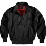 Schwarze Wasserdichte Harrington-Jacken mit Knopf für Herren Größe M Große Größen für den für den Herbst 