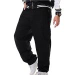 Schwarze Hip Hop Baggy Jeans & Loose Fit Jeans aus Denim für Herren Größe 5 XL 