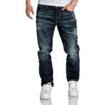 Dunkelblaue Ripped Jeans & Zerrissene Jeans aus Denim für Herren Weite 32, Länge 32 