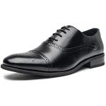 Schwarze Business Vegane Hochzeitsschuhe & Oxford Schuhe mit Schnürsenkel aus Leder leicht für Herren Größe 43 