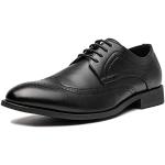 Schwarze Business Vegane Hochzeitsschuhe & Oxford Schuhe mit Schnürsenkel aus Leder leicht für Herren Größe 43 