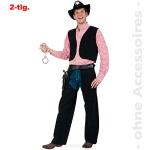 Schwarze Cowboy-Kostüme für Herren Größe XL 