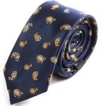 Blaue Schmale Krawatten aus Polyester für Herren 