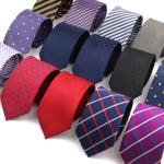 Gestreifte Schmale Krawatten aus Polyester für Herren Einheitsgröße 
