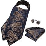 Schwarze Paisley Krawatten-Sets aus Seide für Herren für Partys 
