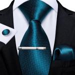 Silberne Krawatten-Sets aus Seide für Herren 