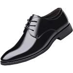 Schwarze Lack-Optik Business Runde Hochzeitsschuhe & Oxford Schuhe mit Reißverschluss aus Leder leicht für Damen Größe 43 für den für den Sommer 
