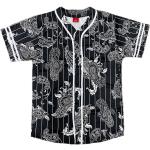 Schwarze Button Down Kragen Hemden mit Button-Down-Kragen aus Jersey für Herren Größe 5 XL 