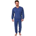 Marineblaue Normann Herrenschlafanzüge & Herrenpyjamas aus Baumwolle maschinenwaschbar Übergrößen 