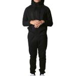 Schwarze Sexy Langärmelige Herrenhoodies & Herrenkapuzenpullover mit Reißverschluss aus Polyester mit Kapuze Größe 3 XL für den für den Herbst 