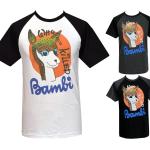 Orange Punk Bambi T-Shirts für Herren Größe XL 