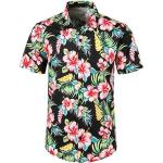 Rosa Kurzärmelige Hawaiihemden für Herren für den für den Sommer 