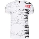 Weiße Kurzärmelige Rusty Neal V-Ausschnitt T-Shirts für Herren Größe XL 