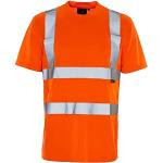 Orange Gestreifte Elegante Kurzärmelige T-Shirts aus Polyester für Herren Größe 3 XL für den für den Sommer 