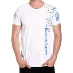 Weiße R-Neal Rundhals-Ausschnitt T-Shirts aus Baumwolle für Herren Größe 3 XL für Partys für den für den Herbst 