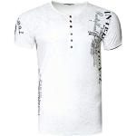 Weiße Vintage R-Neal T-Shirts aus Denim für Herren Größe XL für Partys für den für den Herbst 
