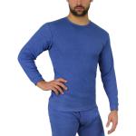Blaue Langärmelige Normani Thermo-Unterhosen aus Jersey für Herren Größe M 