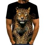 Leo-Look Hip Hop Kurzärmelige T-Shirts aus Polyester maschinenwaschbar für Herren Größe XS für den für den Sommer 